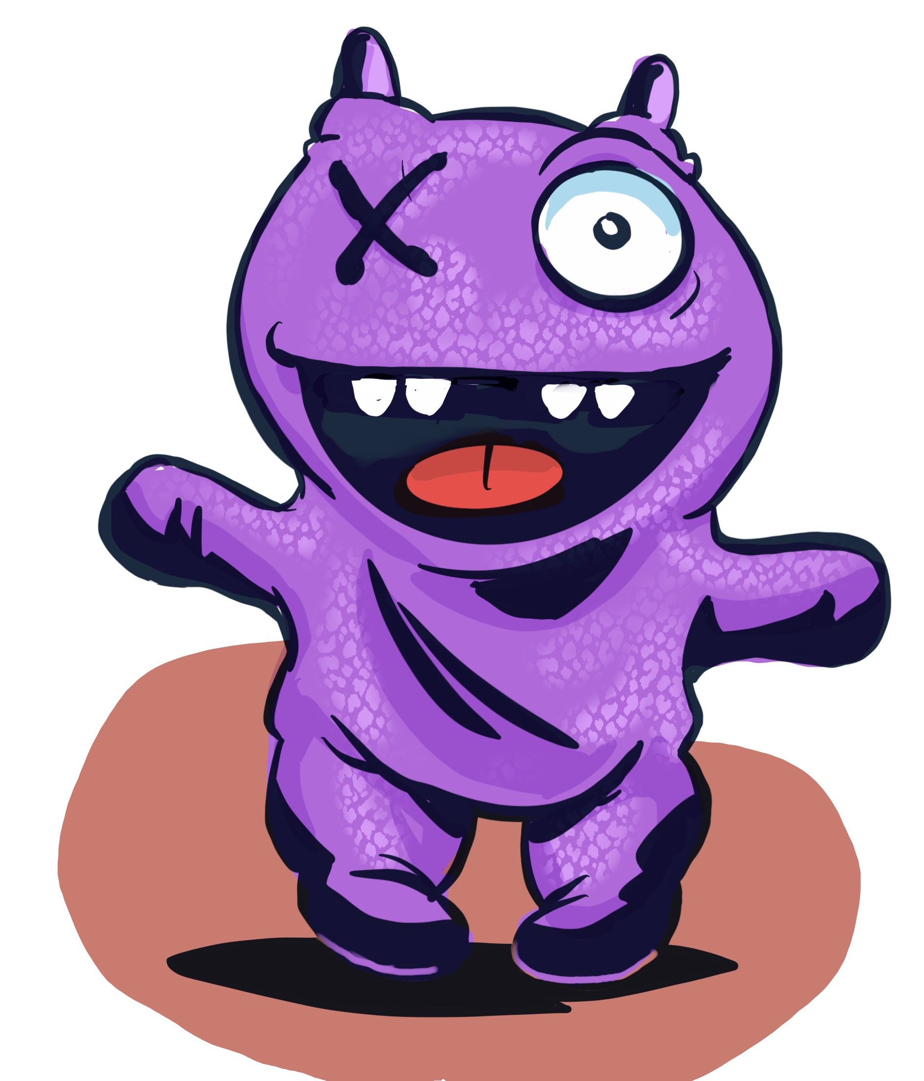 Purple the one-eyed monster
