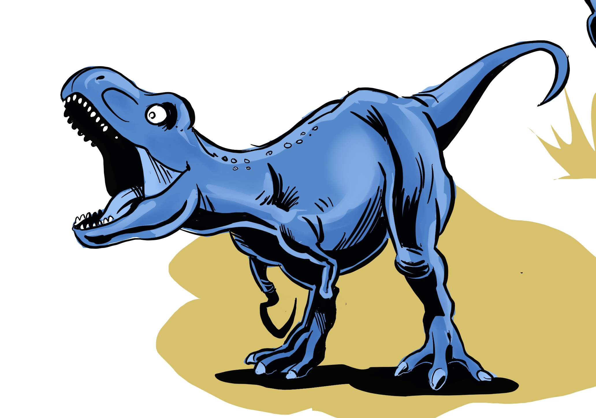 Stephen the blue dinosaur
